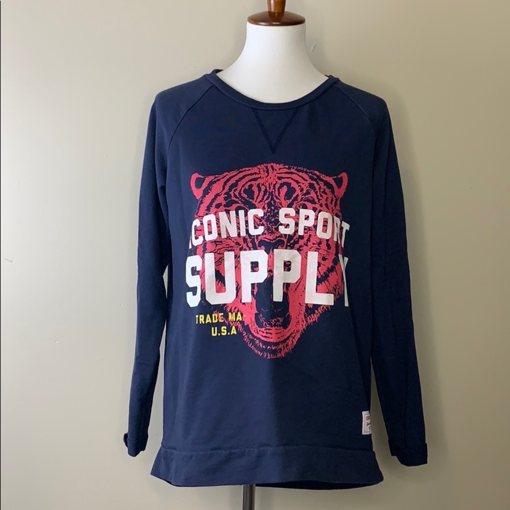 LAGER 157 ICONIC SPORT Blue Tiger Sweatshirt L